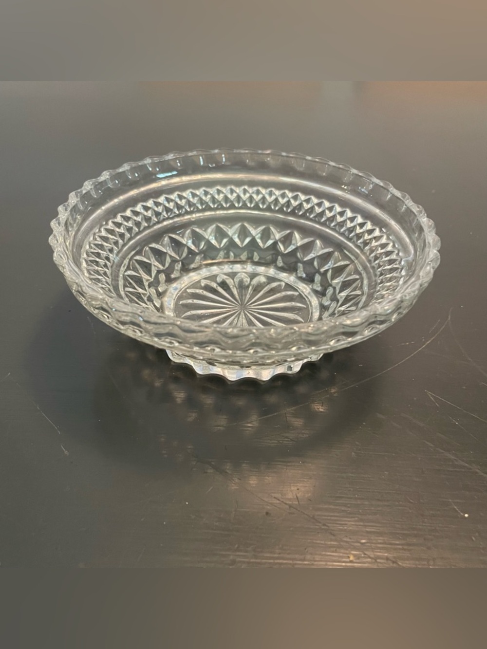Clear Pressed Glass Decorative Bowl for candy or small items like jewelry